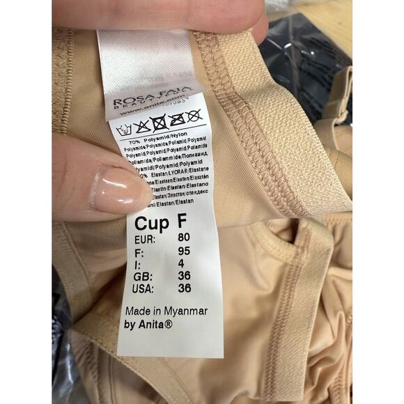 Rosa Faia by Anita Twin Seamless Contour Underwire Bra 5490 36F Euro 80 Neutral - Picture 5 of 5